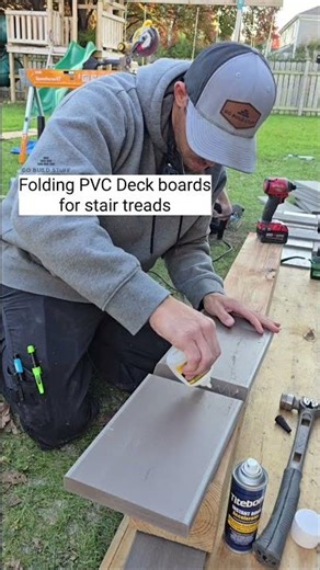 Folding PVC boards for stair treads