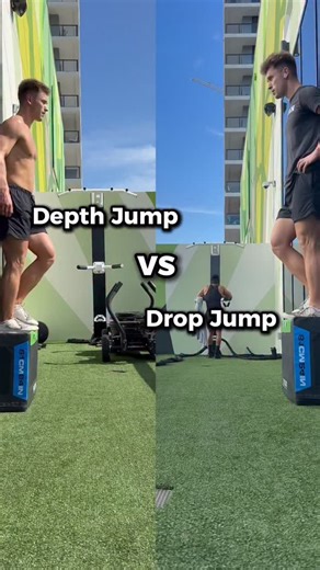 Depth Jumps vs Drop Jumps: These are two of the best plyometrics on the planet for increasing explosiveness and athleticism and they become absolutely essential when you’re coming back from a knee injury. Depth jumps train your body to absorb massive amounts of force and then explode with maximum power output which teaches your system to turn heavy deceleration into high level propulsion. Drop jumps focus on lightning fast reaction speed and train your tendons to behave like efficient springs wh
