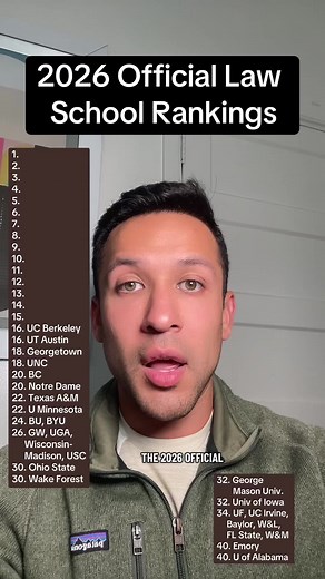2026 Official Law School Rankings (best universities for students pursuing a law degree) . . . . #college #collegeapps #collegeadmissions #lawschool #fyp