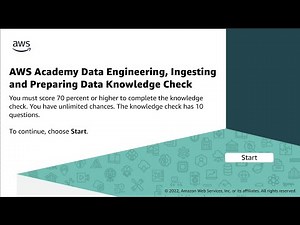 AWS Academy Data Engineering Module 6 Quiz 2025 - Ingesting and Preparing Data