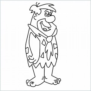 How to Draw Flintstone step by step - [16 EASY Phase]