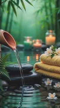Healing Sounds of Bamboo Waterfall 🌊 #fallasleepfast #relax #relaxingmusic #meditation