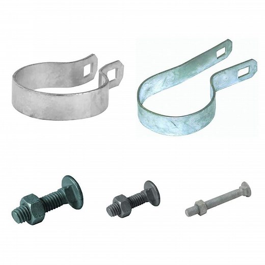 Everbilt Chain Link Fence Hardware BUNDLE: 20-Pack Tension Bands with 20 Carriage Bolts - The Home Depot