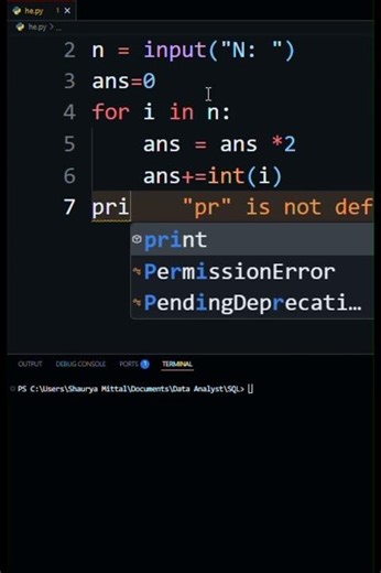 BINARY TO DECIMAL in 10 Seconds!! #python #coding #programming #shorts #pythonprogramming #codeprep