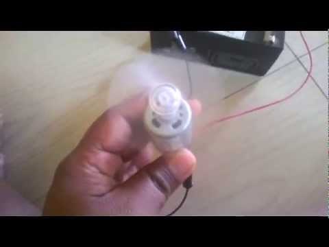 Demo of Johnson 20000 RPM DC motor Running on 6v Battery.