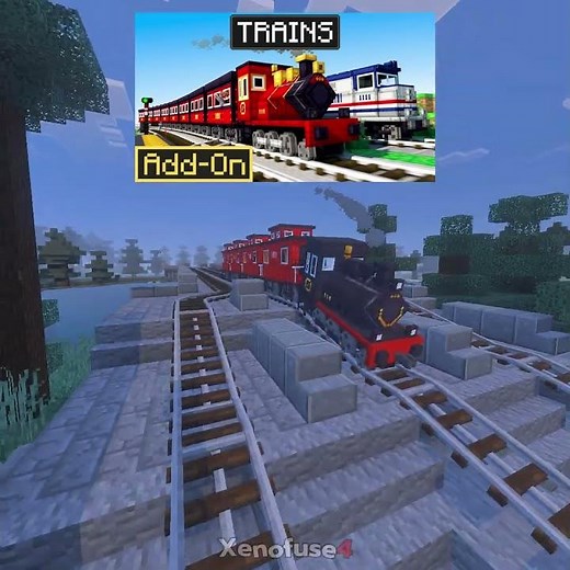 Trains Add-On #mcpe #minecraftpe #addons #minecrafter #reels #foryoupage #minecraft #minecraftmods