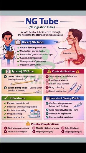 NG Tube | Nasogastric Tube; Types Indication and Techniques #NGTubes