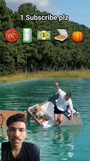 Will A Pizza box Boat Hold My Weight?#shortsfeed #shorts #mrbeast #reaction #viral #trending