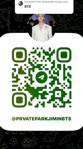 Scan our telegram QR code for only park jimin army💜 Dont subscribe to this channel is private.