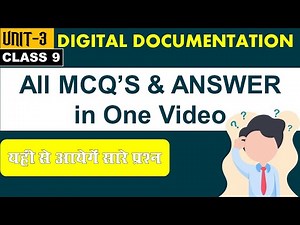 Class 9 Digital Document MCQ Question Answer | IT 402 | Class 9 |