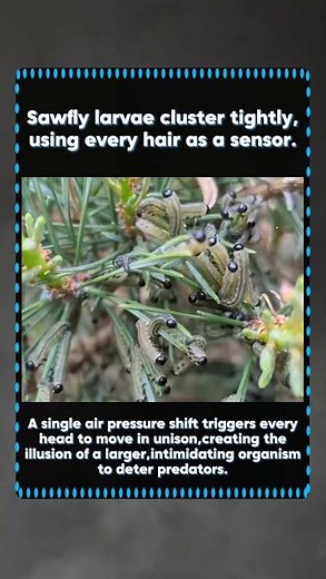 Sawfly Larvae: The Swarm That Acts as One #InsectDefense #wildlife