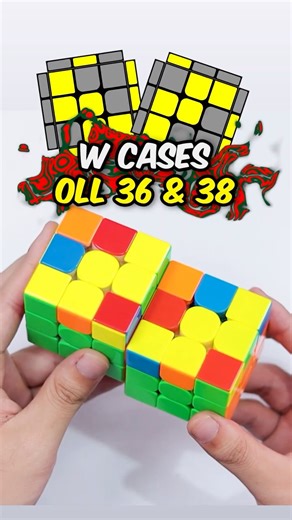 OLL 36 AND 38 W CASES FINGERTRICK TUTORIAL #rubikscube #speedcubing #speedsolving #cfop