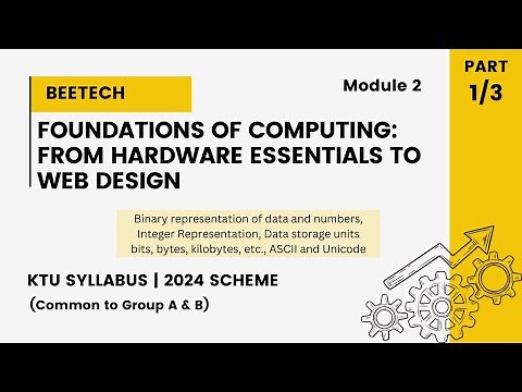 FOUNDATIONS OF COMPUTING | MODULE 2 | KTU BTECH FIRST YEAR | 2024 SCHEME GYEST203 | PART 1/3
