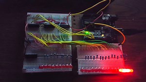 Playing night rider with three 74HC595s #ArduinoMonday