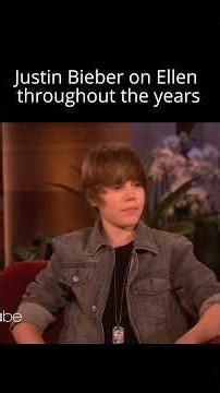 Justin Bieber on Ellen through the years 🥹💜