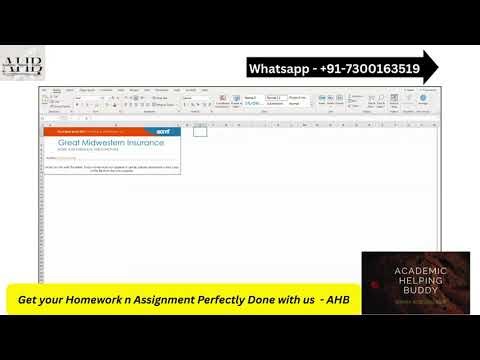 Great Midwestern Insurance | Illustrated Excel SAM Project 1a: Module 3