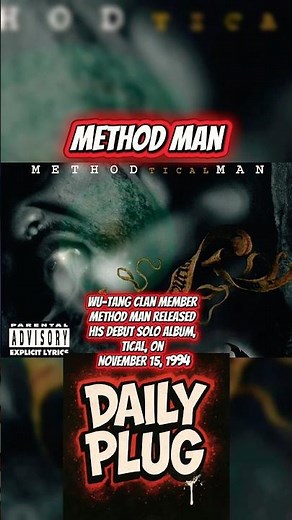 Method Man released his debut solo album, Tical, on November 15, 1994 #wutangclan #methodman