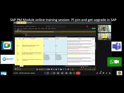 SAP PM Module live training session - Lets get upgrade friends!!!