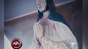 Virgin Mary statue cries