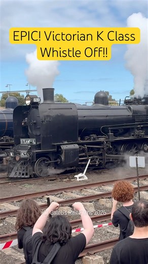 EPIC! Victorian K Class Whistle Off!! #train #railway #steam