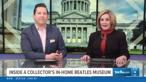 Inside a collector's in-home Beatles museum