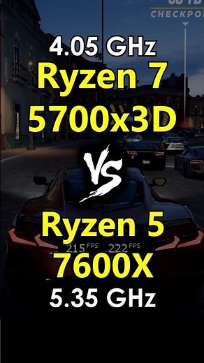 Ryzen 7 5700x3D vs Ryzen 5 7600X Test in Games