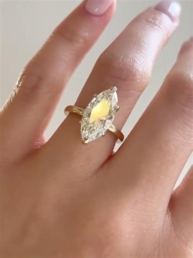 4 Carat Lab Grown Marquise Diamond Engagement Ring
