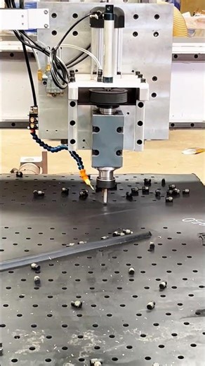 automatic hole punching machine for shot blasting machine rubber crawlers.