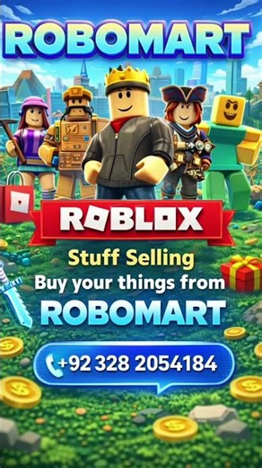ROBOMART is seling roblox stuff buy from ROBOMART freely #roblox#socialfunwithme#robomart