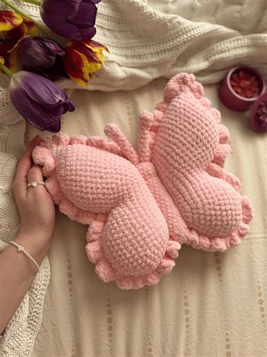 Crochet Butterfly Pillow Pattern, Plush Amigurumi Butterfly Cushion PDF, Crochet Insect Pattern, DIY Butterfly Decor - Etsy