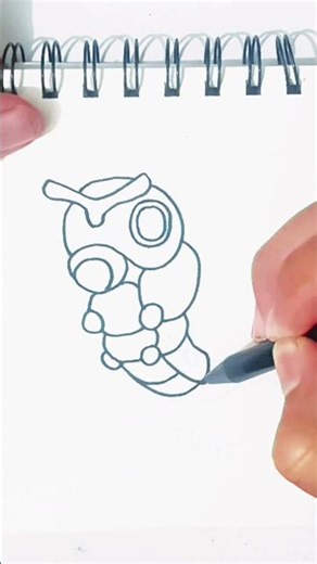 How to draw Caterpie #pokedex #drawing #art #pokemon #simple #howtodraw #draw #tutorial