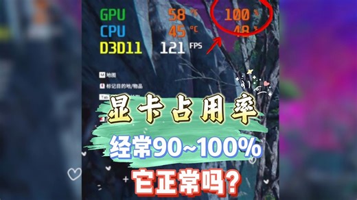 显卡占用率经常90%~100%正常吗？