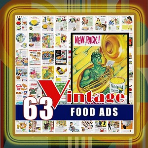 Vintage Food Ads Decor, 1930s-60s Kitchen Art (digital Download) - Etsy