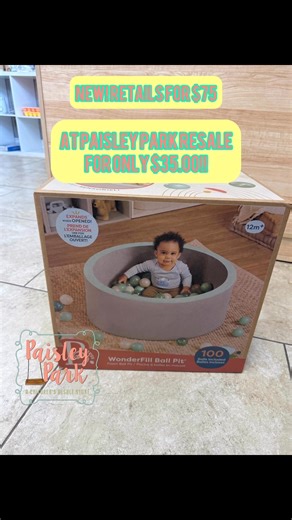 🎉✨ NEW IN BOX SCORE! ✨🎉 B. Kids Wonderfill Ball Pit is HERE! 🤩🫧 Retail price: $75 💸 Our price: ONLY $35 😱👏 Perfect for indoor fun, rainy days, and BIG kid energy! 🧸🌈 Snag it before it rolls out the door! 🏃‍♀️💨 📍 In store now at Paisley Park Resale 💕 https://paisleyparkresale.myshopify.com/products/ball-pit-with-balls-161cf | Paisley Park Resale