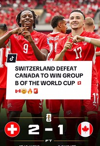 Switzerland defeat Canada to win Group B World Cup
