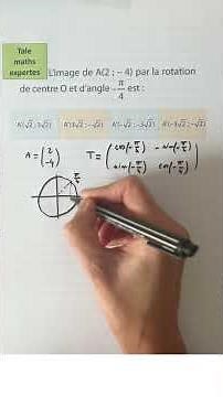 Matrice de rotation (Terminale maths expertes). #shorts #maths #mathématiques #matrice #prépa #prof