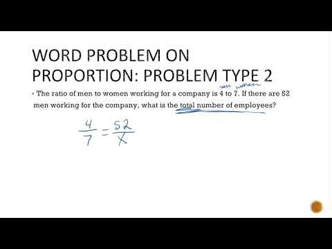 Word Problem on Proportions: Problem Type 2