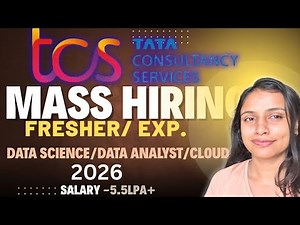 TCS is mass hiring FRESHERS (0-5years) | Data science/Data Analyst/cloud computing/AI professional