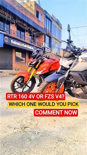 Yamaha FZS V4 vs TVS Apache RTR 160 4V ⚡ Performance & Comparison #Shorts