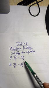 Algebraic Fractions for JSS1-3 #math #instructoralison #algebraicfractions | Alison Zaccheaus Otuebe