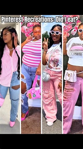 Thrifted Pinterest Outfits: Did I Eat? 💖 #thrifted #pinterest #shorts