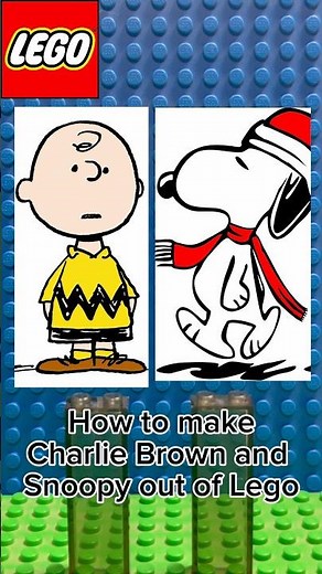 How to make Charlie Brown and Snoopy out of Lego