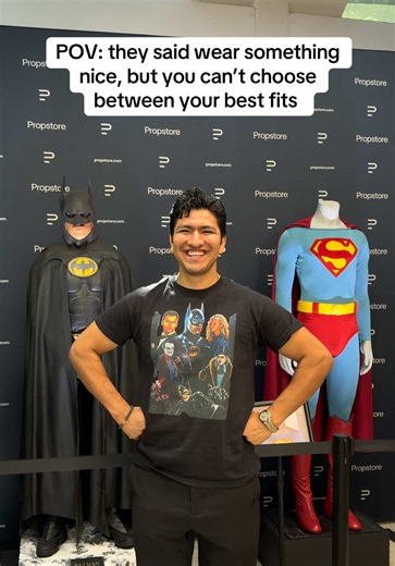 The Batman Returns and Superman Costumes In Person Are Just As Epic as on the big screen! 🤯 @Propstore #batmanreturns #blurayangel #superman #dcu #propstore