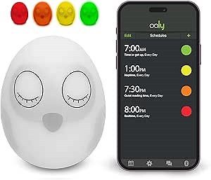 Ooly Owl Ok to Wake Clock for Toddlers & Kids | Sleep Trainer & Night Light | Safe, Cord-Free, and Button-Free | Helps Kids Learn When to Wake Up | Perfect Sleep Companion