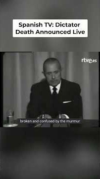 Spanish TV: Dictator Death Announced Live #documentary #franco #tv