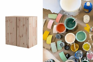 IKEA IVAR cabinet in 2 different paint styles