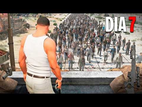 SOBREVIVÍ 7 DÍAS en un APOCALIPSIS ZOMBIE REALISTA en GTA 5