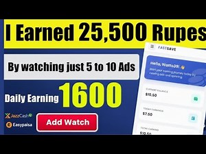 Add Watching | Fast Save App Review: Earn $5 Daily | New Earning App 2026 (Live Proof)
