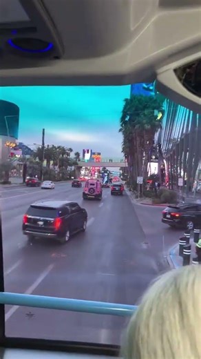 On the Las Vegas BLVD/Strip - going on the Deuce Bus