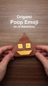 13K views · 1.5K reactions | #Origami poop emoji  Designed by Jo Nakashima www.youtube.com/jonakashima | Jo Nakashima | Facebook